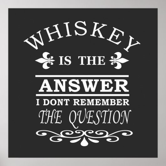 Whiskey-Slogan Poster (Vorne)