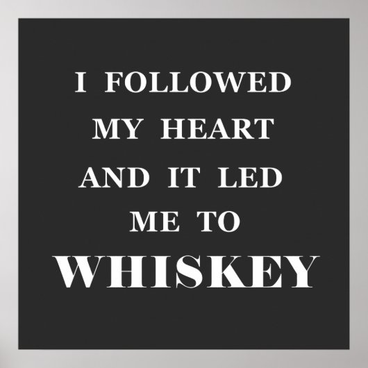 Whiskey-Slogan Poster (Vorne)