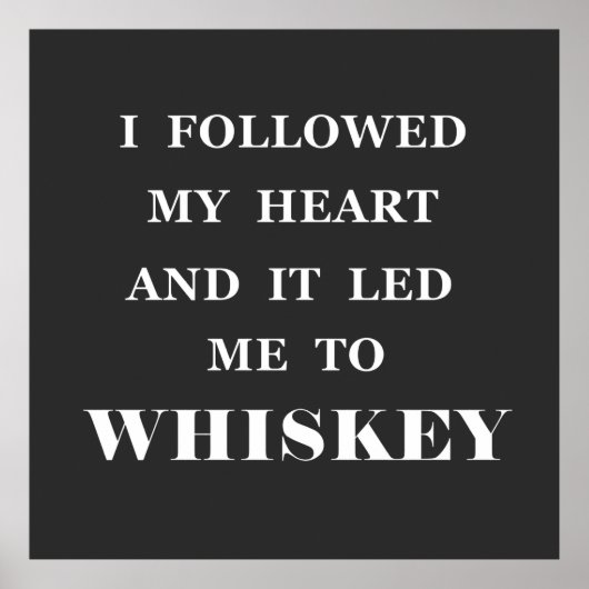 Whiskey-Slogan Poster (Vorne)