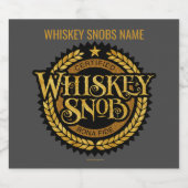 Whiskey Snob Alkoholflaschenetikett (Einzelnes Label)