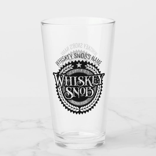 Whiskey Snob Glass Glas (Rückseite)