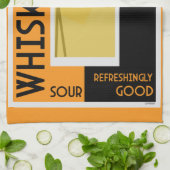 Whiskey Sour Cocktail Geschirrtuch (Gefaltet)