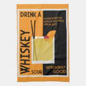 Whiskey Sour Cocktail Geschirrtuch (Vertikal)
