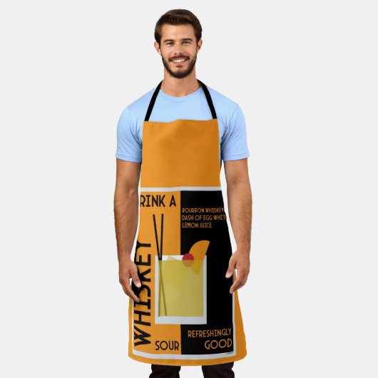 Whiskey Sour Cocktail Schürze (Getragen)