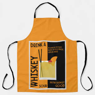 Whiskey Sour Cocktail Serviette Schürze