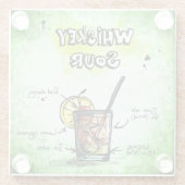 Whiskey Sour Drink Rezept Glasuntersetzer (Rückseite)