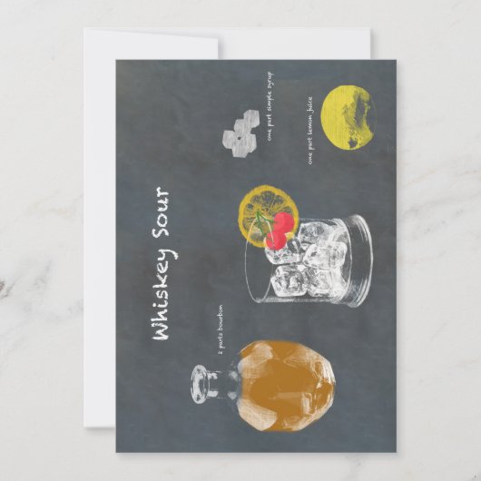 Whiskey Sour Einladung (Vorderseite)