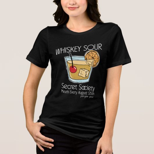 Whiskey Sour Geheimgesellschaft Tri-Blend Shirt (Vorderseite)