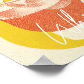 Whiskey Sour Retro Cocktail Poster Gelbe Kunst (Ecke)