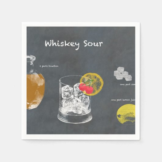 Whiskey Sour Serviette (Vorderseite)