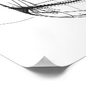 Whiskey Steine Glas minimalistische Linie Kunst Poster (Ecke)