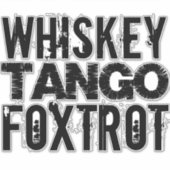 WHISKEY TANGO FOXTROT AUFKLEBER (Vorderseite)