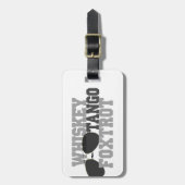 Whiskey Tango Foxtrot - Aviation Glass Gepäckanhänger (Vorderseite vertikal)