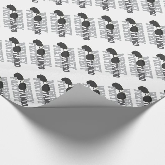 Whiskey Tango Foxtrot - Aviation Glass Geschenkpapier (Ecke)