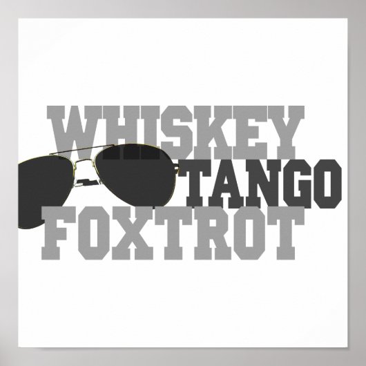 Whiskey Tango Foxtrot - Aviation Glass Poster (Vorne)