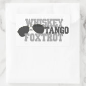 Whiskey Tango Foxtrot - Aviation Glass Rechteckiger Aufkleber (Tasche)