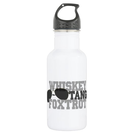 Whiskey Tango Foxtrot - Aviation Glass Trinkflasche (Vorderseite)