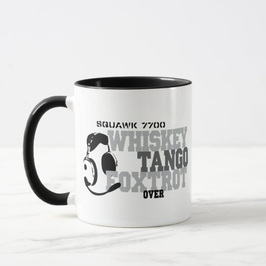 Whiskey Tango Foxtrot - Aviation Spaß Tasse (Links)