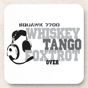 Whiskey Tango Foxtrot - Aviation Spaß Untersetzer