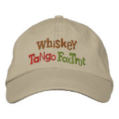 Whiskey Tango Foxtrot Eclectic Stickerei Hat Bestickte Kappe (Vorderseite)