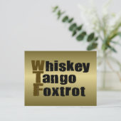 Whiskey Tango Foxtrot Postkarte (Stehend Vorderseite)