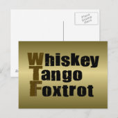 Whiskey Tango Foxtrot Postkarte (Vorne/Hinten)