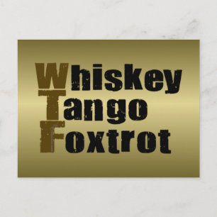 Whiskey Tango Foxtrot Postkarte