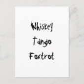 Whiskey Tango Foxtrot Postkarte (Vorderseite)