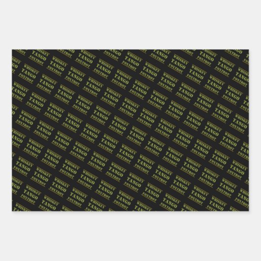 Whiskey Tango Foxtrot WTF Geschenkpapier Set (Vorderseite 3)