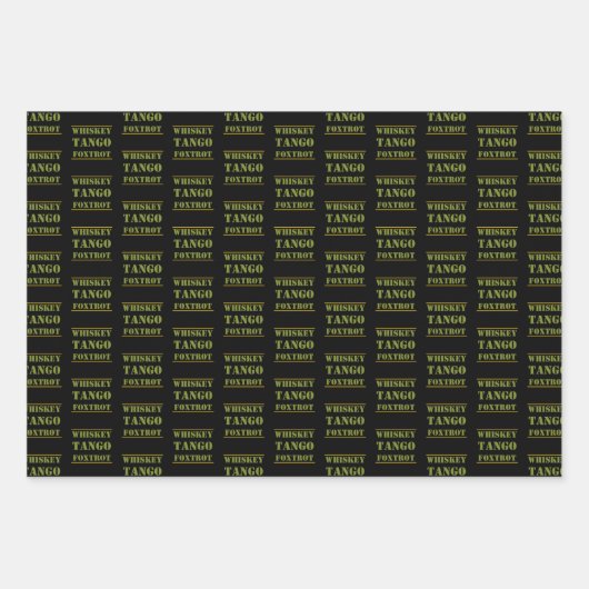 Whiskey Tango Foxtrot WTF Geschenkpapier Set (Vorderseite 2)