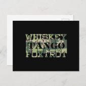 Whiskey Tango Foxtrot WTF Green Camouflage Postkarte (Vorne/Hinten)