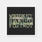Whiskey Tango Foxtrot WTF Green Camouflage Serviette (Vorderseite)