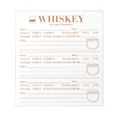 Whiskey Tracker, Whiskey Lover Drink Rating Sheet Notizblock (Vorderseite)