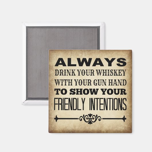 Whiskey trinken magnet (Vorderseite/Rückseite)