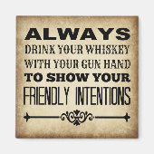 Whiskey trinken magnet (Vorne)