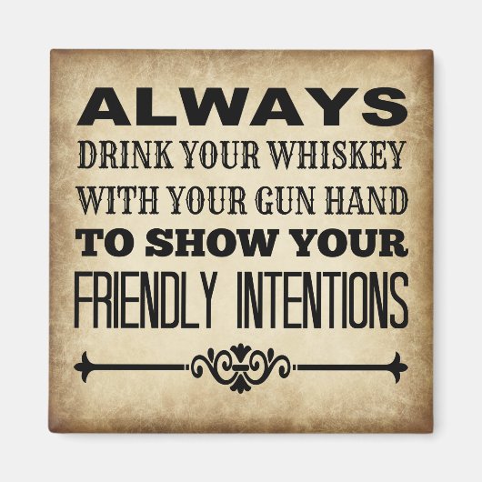 Whiskey trinken magnet (Vorne)