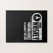 Whiskey trinken, weil Leute punching Puzzle (Horizontal)