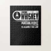Whiskey trinken, weil Leute punching Puzzle (Vertikal)