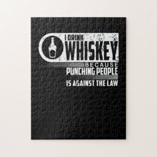 Whiskey trinken, weil Leute punching Puzzle