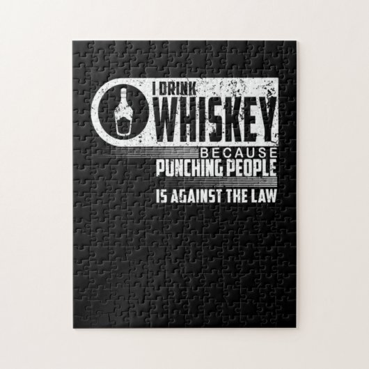 Whiskey trinken, weil Leute punching Puzzle (Vertikal)
