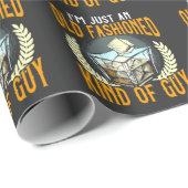 Whiskey Typ Funny Bourbon Vater Trinkangebot Geschenkpapier (Rolleneckpunkt)