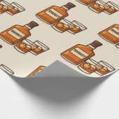 Whiskey und Brille Geschenkpapier (Ecke)
