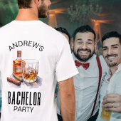 Whiskey und Cigar Moderne Bachelor Party T-Shirt