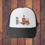 Whiskey und Cigar Moderne Bachelor Party Truckerkappe<br><div class="desc">Beginnen Sie Ihren Look mit unserem Bourbon- und Zigarrenhut. Das Aquarelldesign verleiht Ihrem Outfit eine Touch von Eleganz,  die den Geist der Festlichkeiten des Abends widerspiegelt.</div>