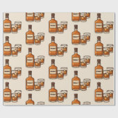 Whiskey Und Gläser Geschenkpapier (Flach)
