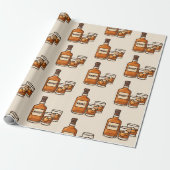 Whiskey Und Gläser Geschenkpapier (Ungerollt)