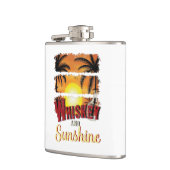 Whiskey und Sonnenschein, Sommerorange Alkohol Flachmann (Links)