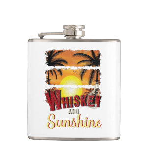 Whiskey und Sonnenschein, Sommerorange Alkohol Flachmann