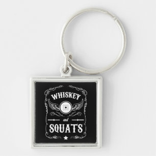 Whiskey und Squats - Motivierend "Gewichtheben" Schlüsselanhänger