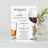 Whiskey und Wein bevor ich Weihnachten duschen Einladung (Stehend Vorderseite)